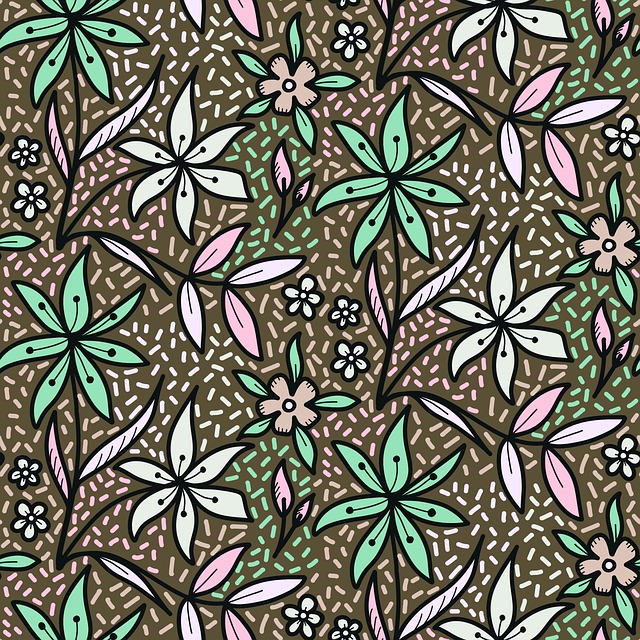 Free seamless pattern floral patterns retro style illustration