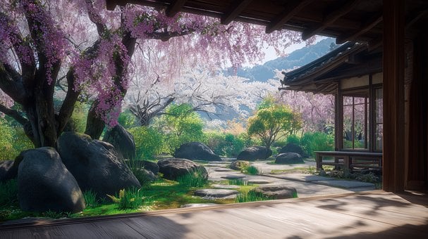 Free Japanese Garden Flower illustration and picture