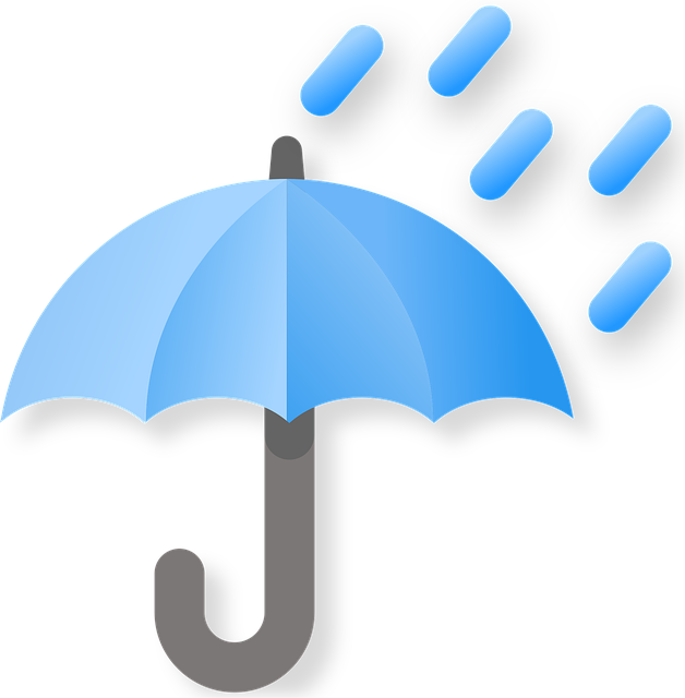 Free umbrella rain blue vector