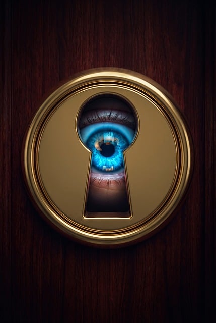 Free eye keyhole mystery illustration