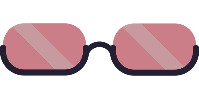 Free glasses red optics vector
