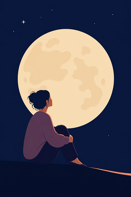 Free moon night silhouette vector