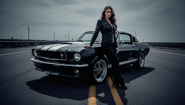Mustang, Kvinde, Model, Lædertøj, Bil