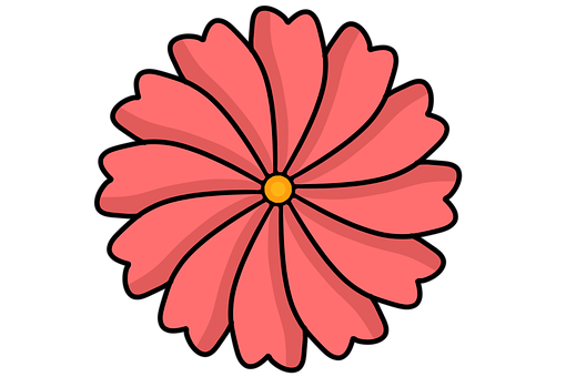 Floare, Roșu, Frumos, Desen, Petale