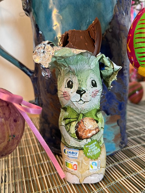 Coelhinho De Chocolate, Páscoa, Vaso