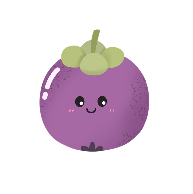 Free Cartoon Mangosteen photo and picture