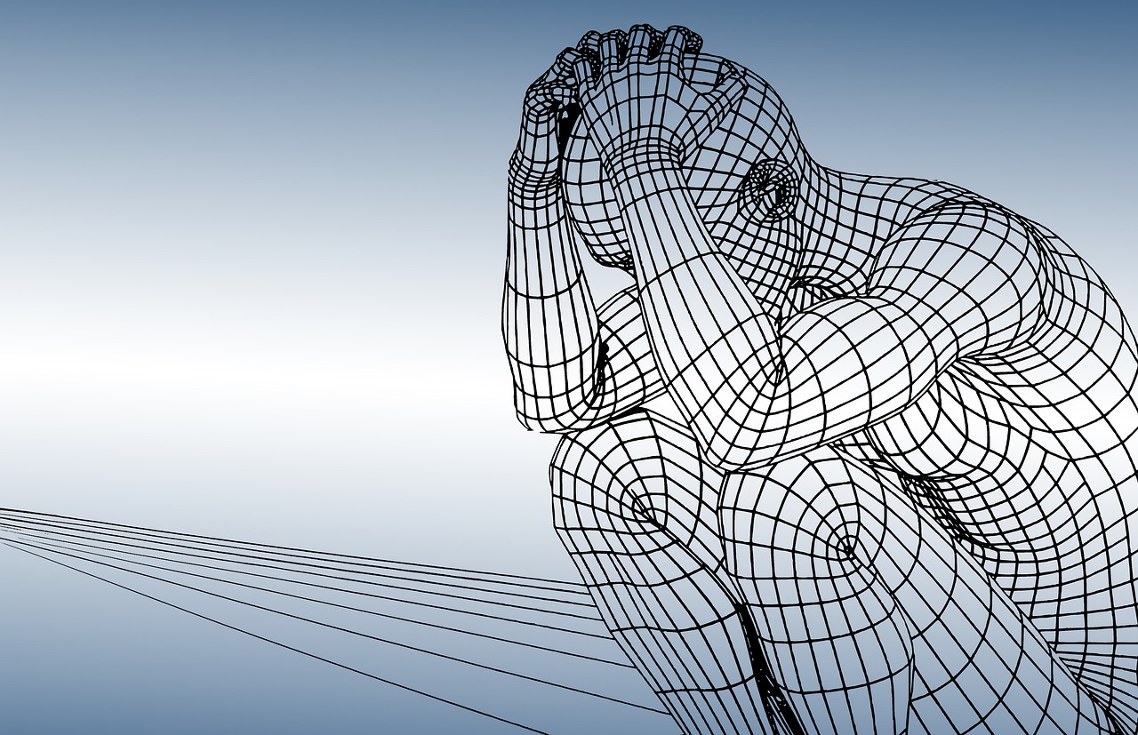 Download Wireframe Model, Digital, Despair. Royalty-Free Stock ...