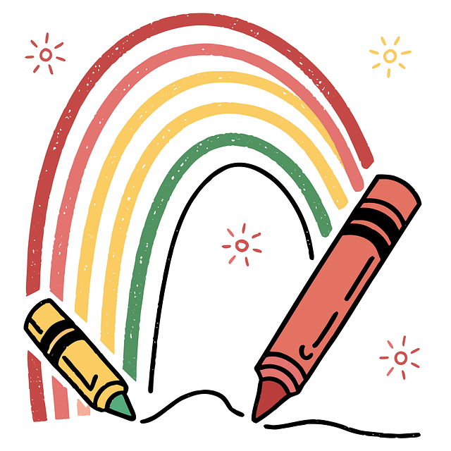 Free Rainbow Crayon vector and picture