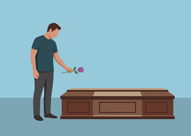 Free funeral man rose vector