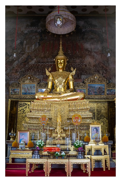 Buddha, Chrám, Socha, Zlatý, Thajsko