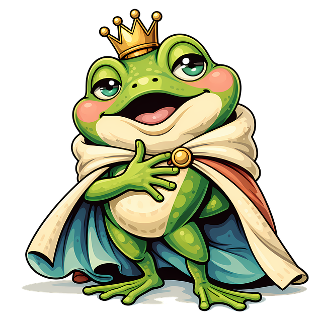Free frog prince cartoon frog cute frog illustration