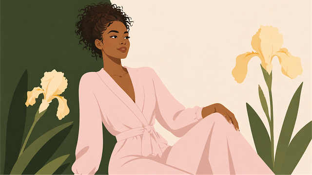 Free elegant woman pink dress fashion illustration vector