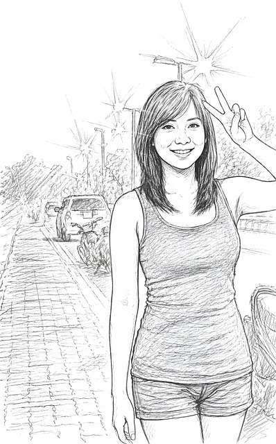 Free Woman Drawing photo and picture