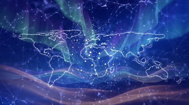Free world map global network illustration
