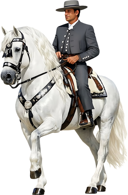 Free Rider Andalusian Horse illustration and picture