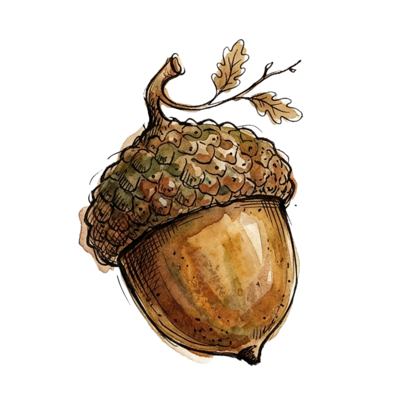 Download Acorn, Autumn, Leaf. Royalty-Free Stock Illustration Image ...