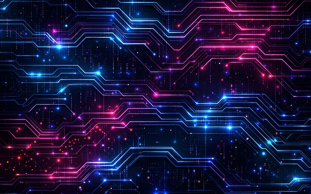 Free technology abstract background digital network illustration