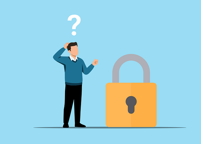 Free security lock question vector