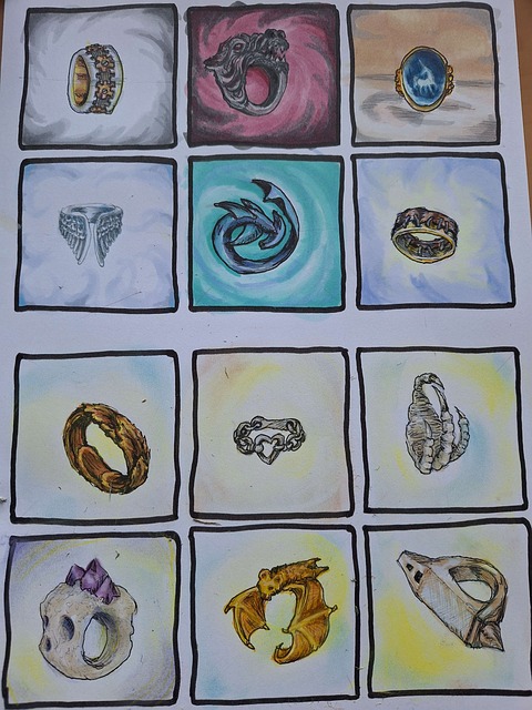 Anillos, Joyería, Pintado A Mano
