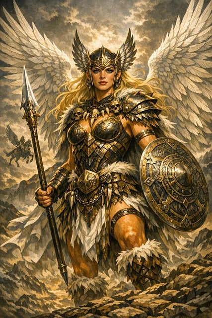 Free warrior valkyrie armor illustration