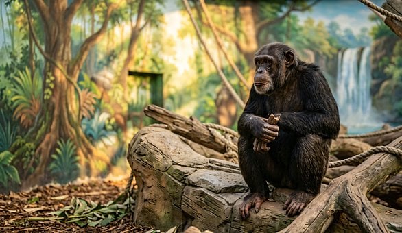 Free Chimpanzee Zoo illustration and picture