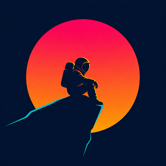 Free astronaut space solitude vector