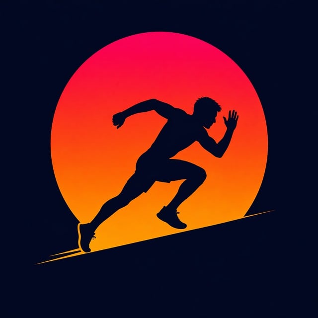 Free ai generated athlete running illustration