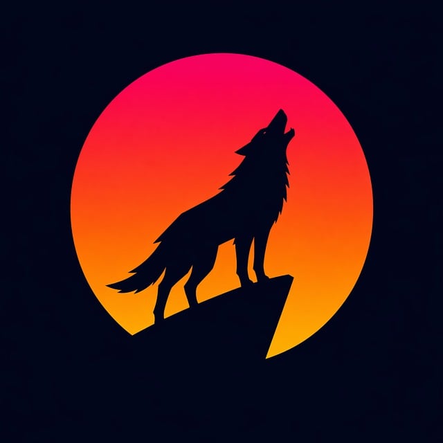 Free wolf cliff silhouette vector