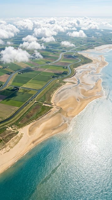 Luftaufnahme, Küste, Strand, See, Ozean