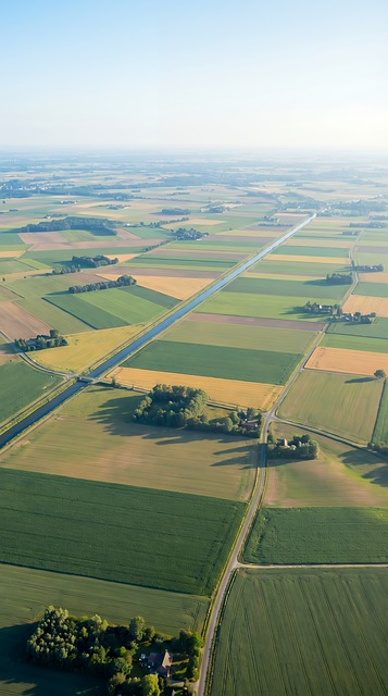Luftaufnahme, Landwirtschaft, Land