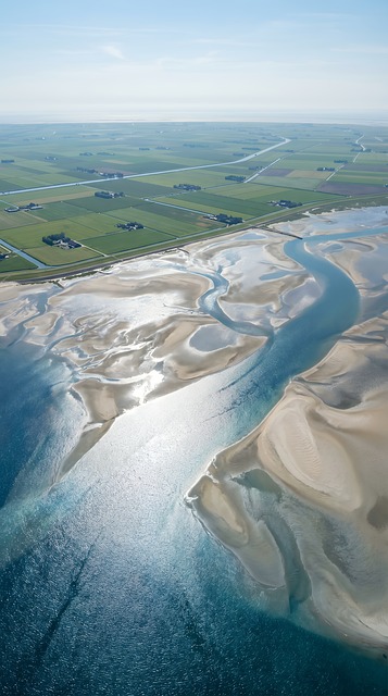 Luftaufnahme, Küste, Strand, Meer, Sand