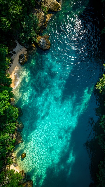 Luftaufnahme, Fluss, Wasser, Türkis