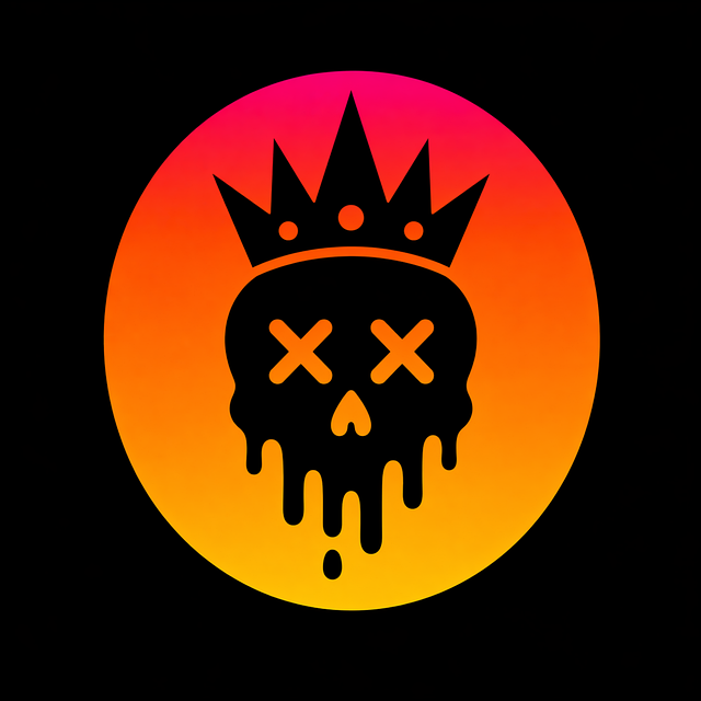 Free skull crown x eyes vector