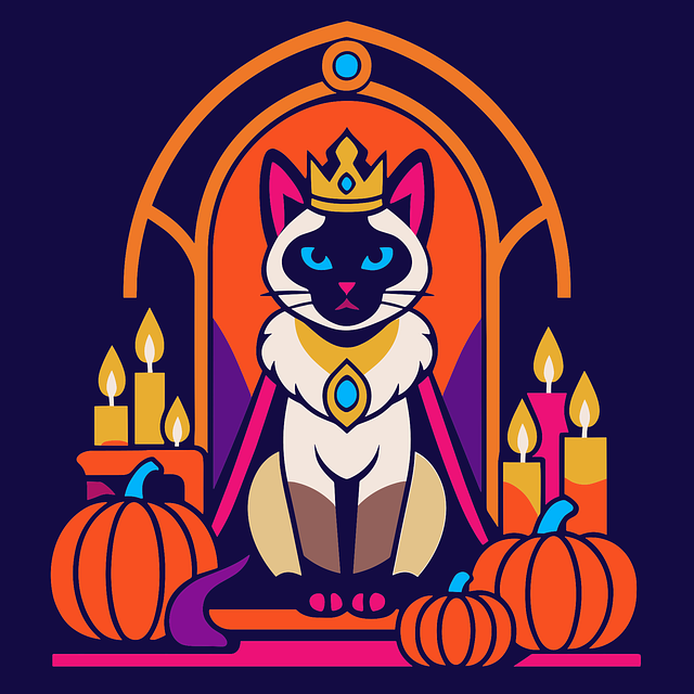 Free cat halloween royal vector