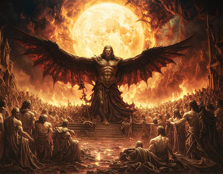 Infierno, Demonio, Alas, Fuego
