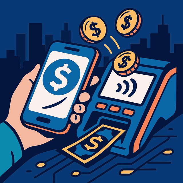 Free payment smartphone contactless illustration