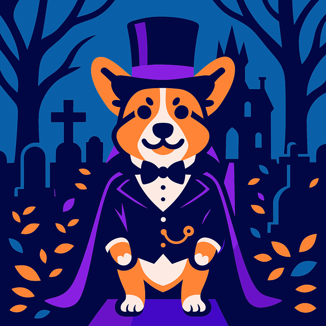 Free halloween cartoon dog illustration