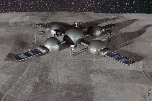 Free Space Station Moon photo and picture
