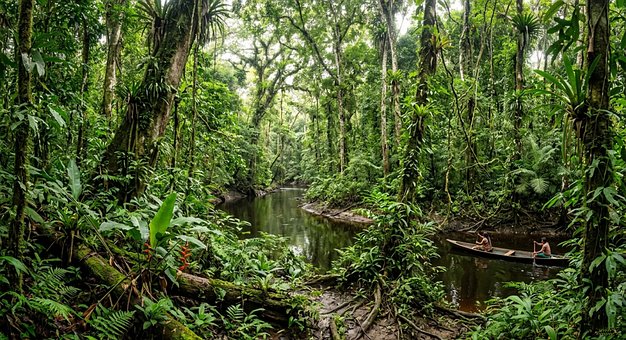 Free Jungle Canoe illustration and picture