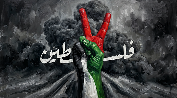 Free Palestine Peace Gesture photo and picture