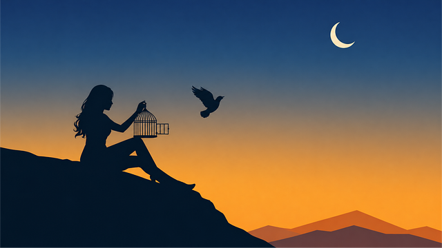 Free freedom bird cage vector