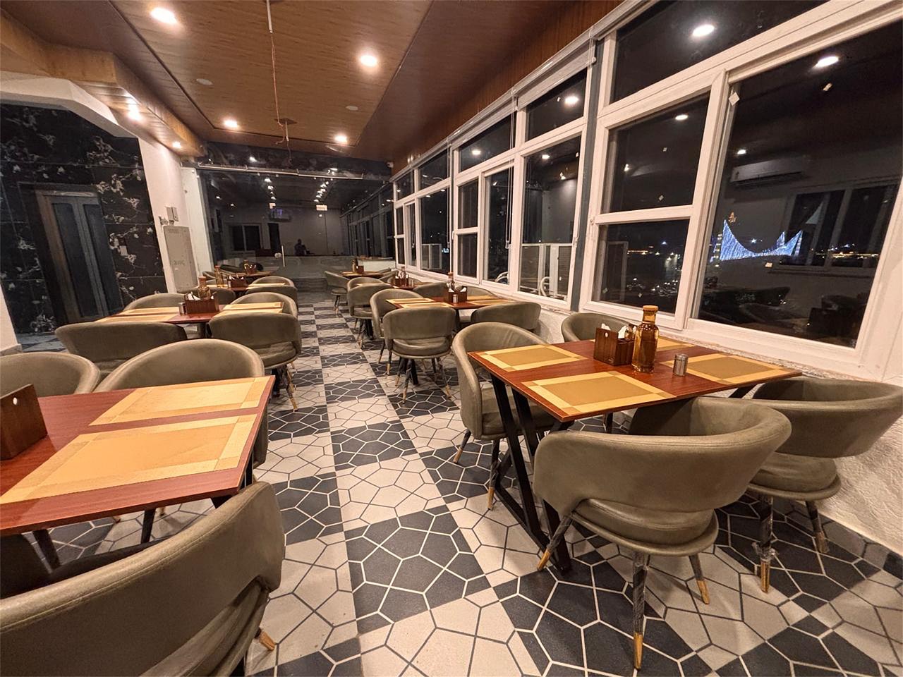 Cafe Interior Evening - Building facade
