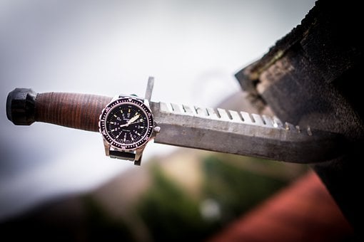 Reloj, Cuchillo, Hoja, Táctico, Militar