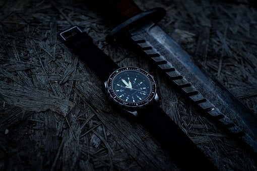 Reloj, Cuchillo, Táctico, Acero