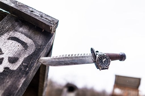 Reloj, Cuchillo, Táctico, Antiguo