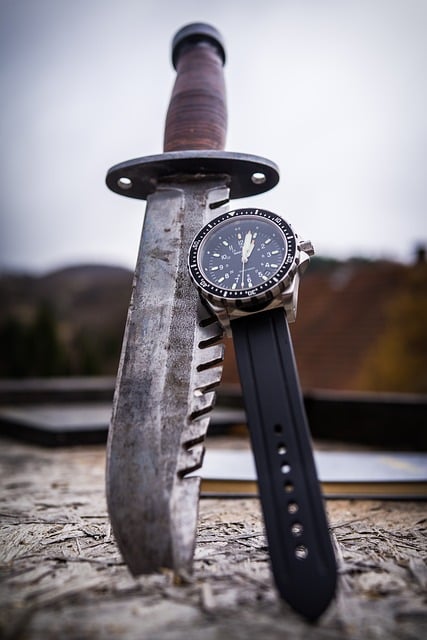 Cuchillo, Reloj, Táctico, Hoja, Acero