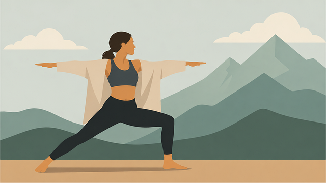 Yoga, Kvinde, Natur, Bjerge, Ro