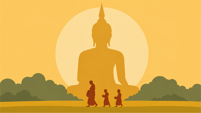 Boeddha, Meditatie, Monniken