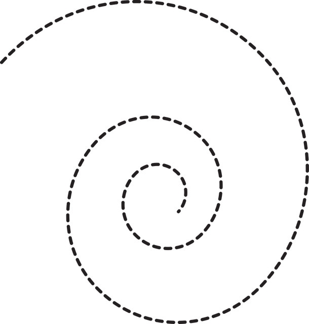Free spiral lines drawing vector