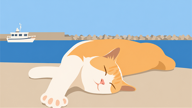Free cat sleeping pet vector